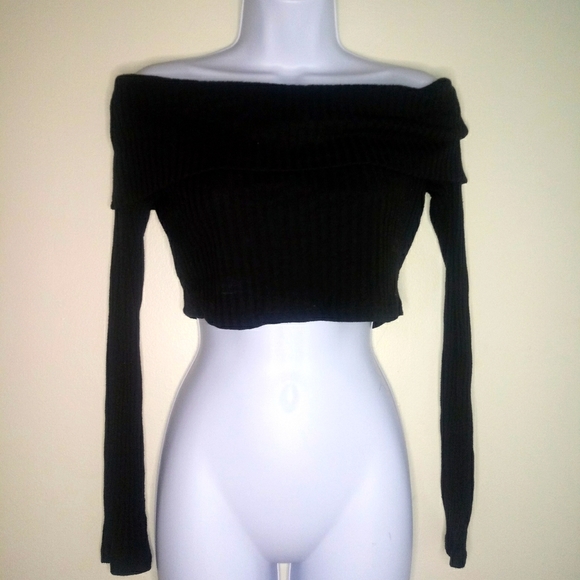 Forever 21 off the shoulder long sleeve crop top - Picture 11 of 11